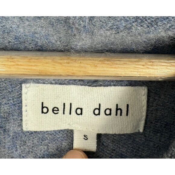 Bella Dahl Women's 100% Cashmere Blue Hoodie Sweater Dress Size S - Picture 2 of 7